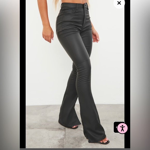 Women pleather pants. Similar to pants in the model. - Picture 3 of 3